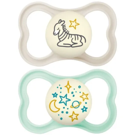 MAM Supreme 2 Sucettes Silicone Nuit 18 mois