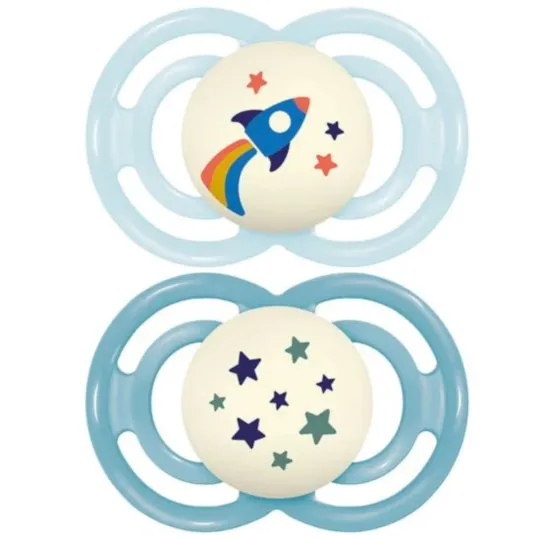 MAM Perfect 2 Sucettes Silicone Nuit 18 mois