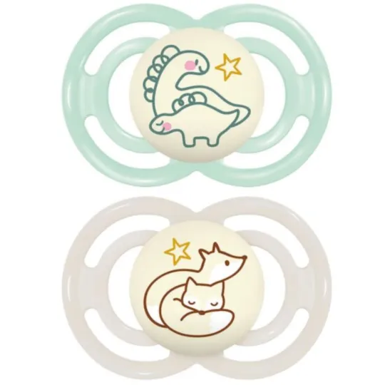 MAM Perfect 2 Sucettes Silicone Nuit 6 mois