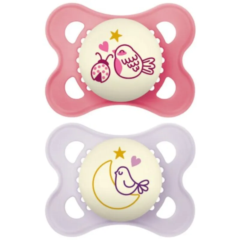 MAM Original 2 Sucettes Silicone Nuit 2-6 mois
