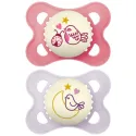MAM Original 2 Sucettes Silicone Nuit 2-6 mois