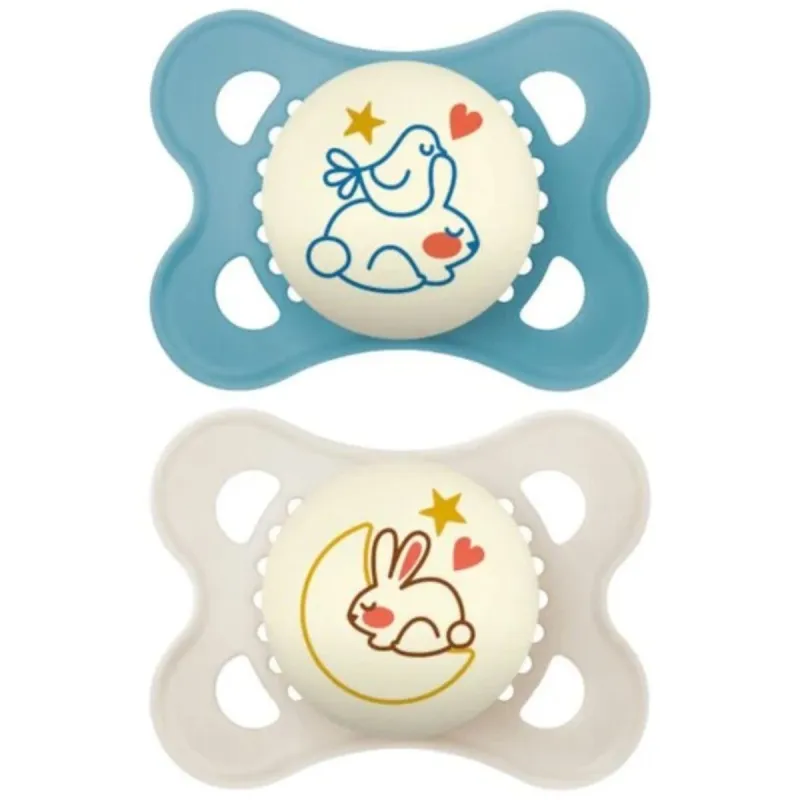 MAM Original 2 Sucettes Silicone Nuit 2-6 mois