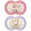 MAM Original 2 Sucettes Silicone Nuit 18 mois