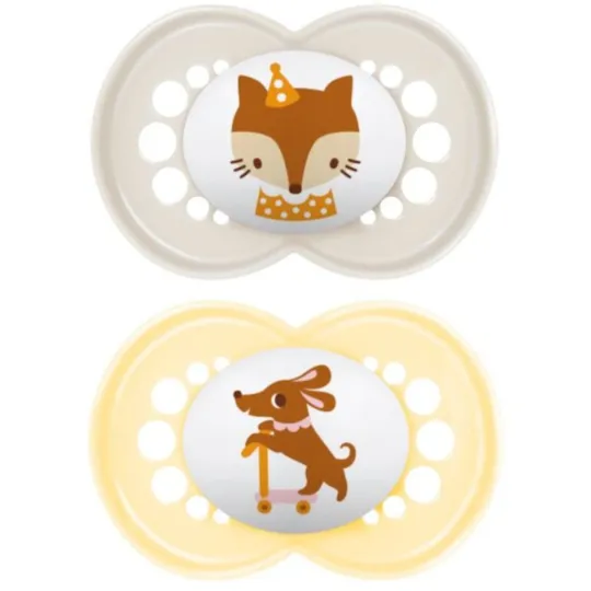 MAM Original 2 Sucettes Silicone Fête 18 mois