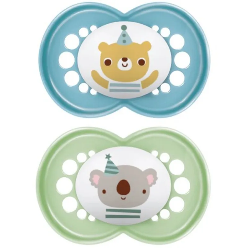 MAM Original 2 Sucettes Silicone Fête 18 mois