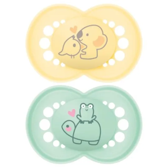 MAM Original 2 Sucettes Silicone Amis 6 mois