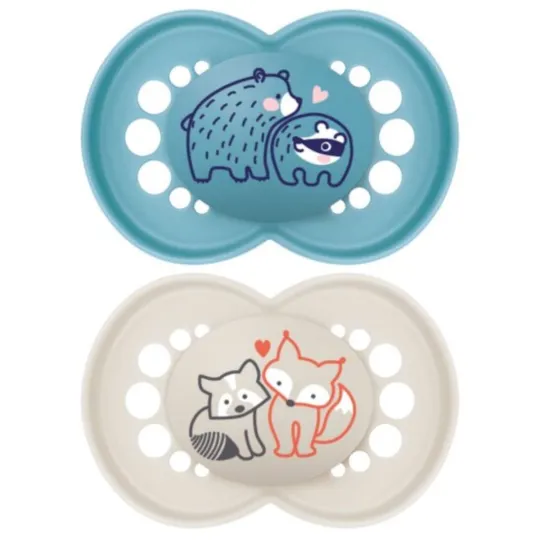 MAM Original 2 Sucettes Silicone Amis 6 mois