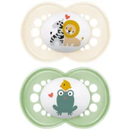 MAM Original 2 Sucettes Silicone Duo Animaux 6 mois