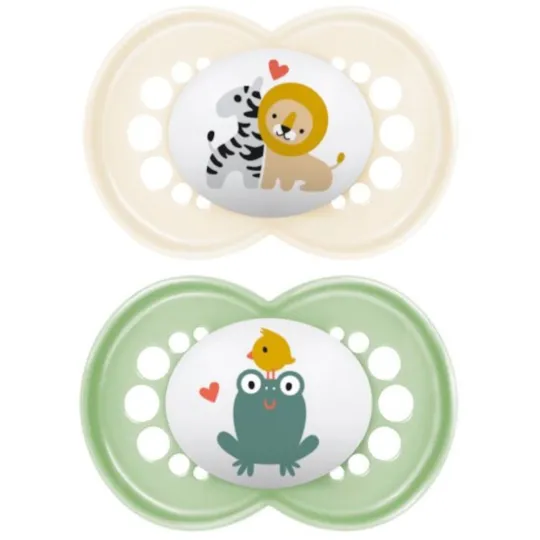 MAM Original 2 Sucettes Silicone Duo Animaux 6 mois