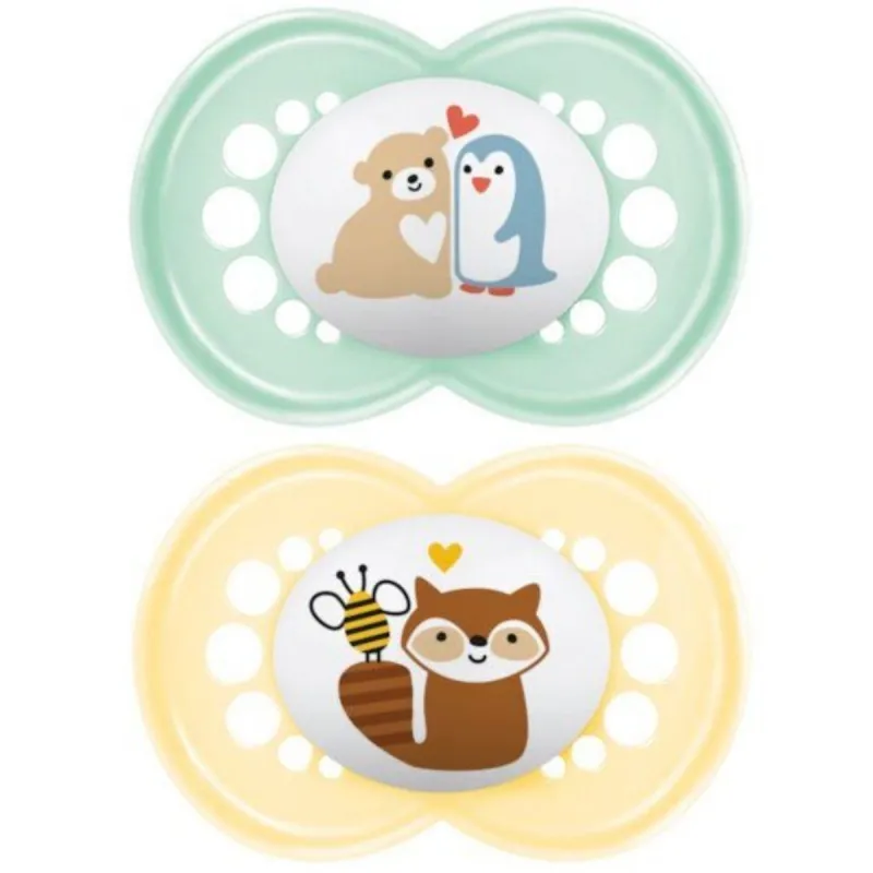 MAM Original 2 Sucettes Silicone Duo Animaux 6 mois