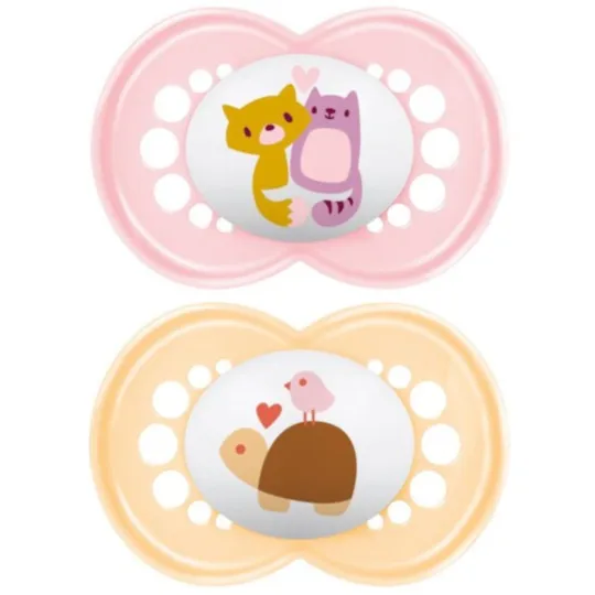 MAM Original 2 Sucettes Silicone Duo Animaux 6 mois