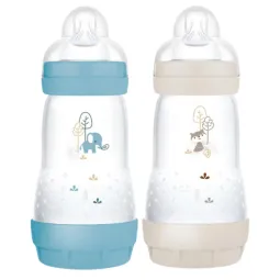 Mam 2 Biberons Easy Start 2+ mois 260ml Bleu Sable