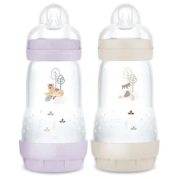 Mam 2 Biberons Easy Start 2+ mois 260ml Lilas Sable