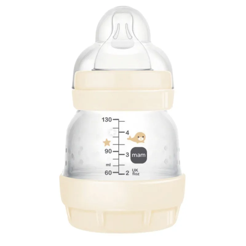Mam Biberon Easy Start Débit Lent 0 mois 130ml Coton Mam Biberon Easy Start Débit Lent 0 mois 130ml Coton