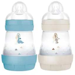 Mam 2 Biberons Easy Start 0 mois 160ml Bleu Sable