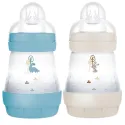 Mam 2 Biberons Easy Start 0 mois 160ml Bleu Sable