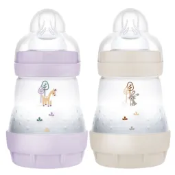 Mam 2 Biberons Easy Start 0 mois 160ml Lilas Sable