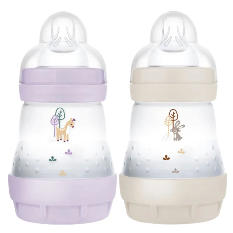 Mam 2 Biberons Easy Start 0 mois 160ml Lilas Sable Mam 2 Biberons Easy Start 0 mois 160ml Lilas Sable