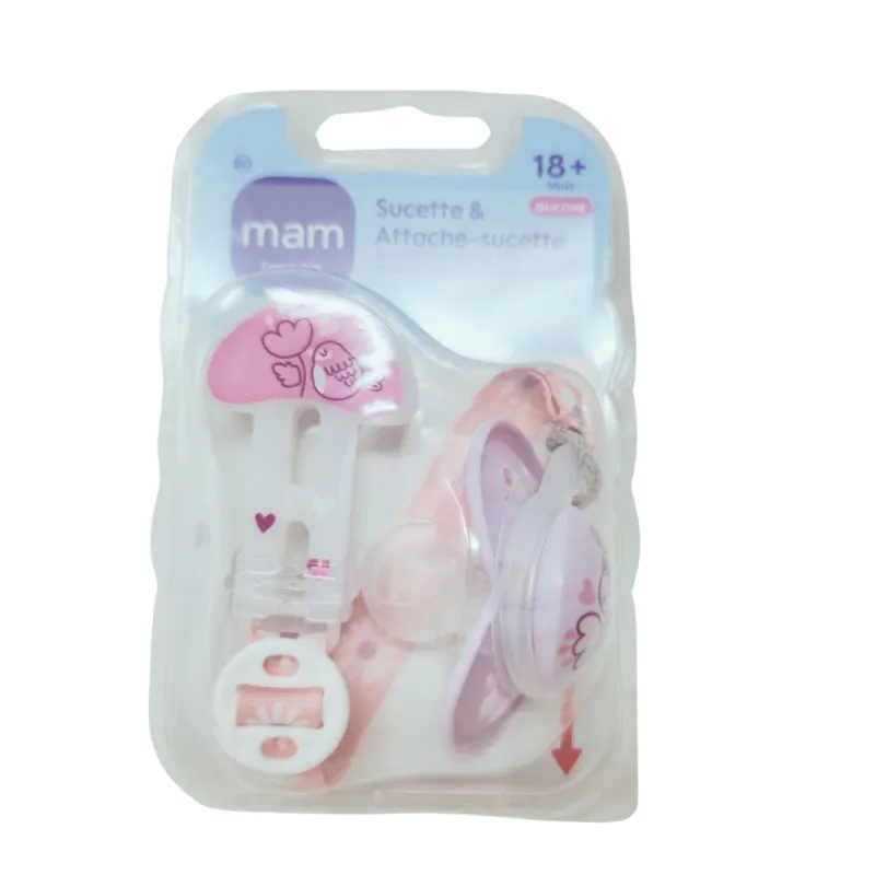 MAM Original Attache-sucette & Sucette Silicone Amis 18 mois