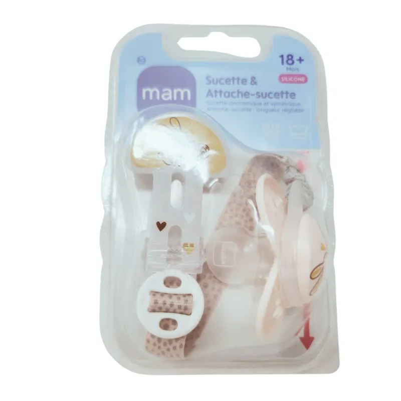 MAM Original Attache-sucette & Sucette Silicone Amis 18 mois