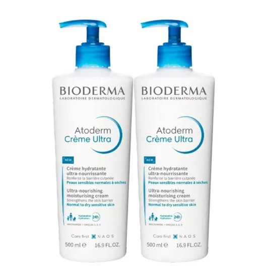 Bioderma Atoderm Crème Ultra Hydratante 2X500ml Bioderma Atoderm Crème Ultra Hydratante 2X500ml
