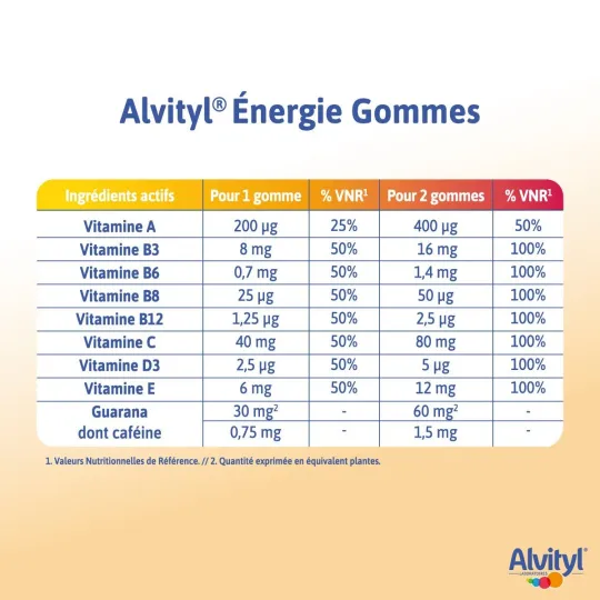 Alvityl Energie 50 Gommes Alvityl Energie 50 Gommes