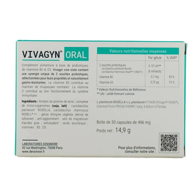 Densmore Vivagyn Oral 30 gélules