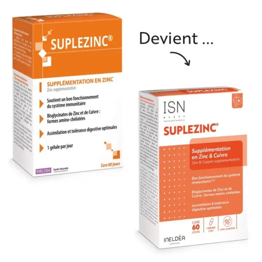 ISN Suplezinc 60 Gélules ISN Suplezinc 60 Gélules