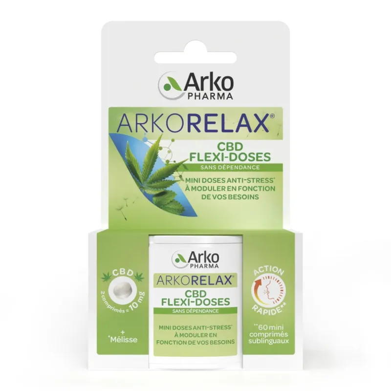 Arkopharma Arkorelax CBD Felxi-doses 60 mini comprimés