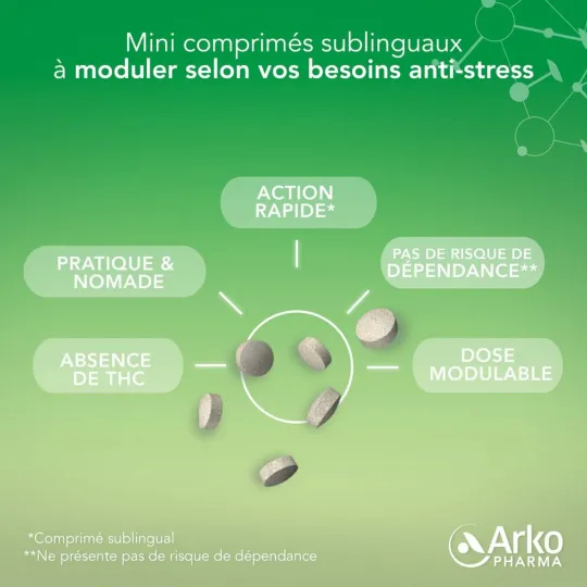 Arkopharma Arkorelax CBD Felxi-doses 60 mini comprimés