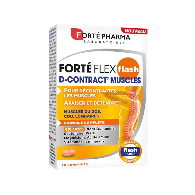 Forté Pharma FortéFlex Flash D-contract Muscles 20 comprimés Forté Pharma FortéFlex Flash D-contract Muscles 20 comprimés