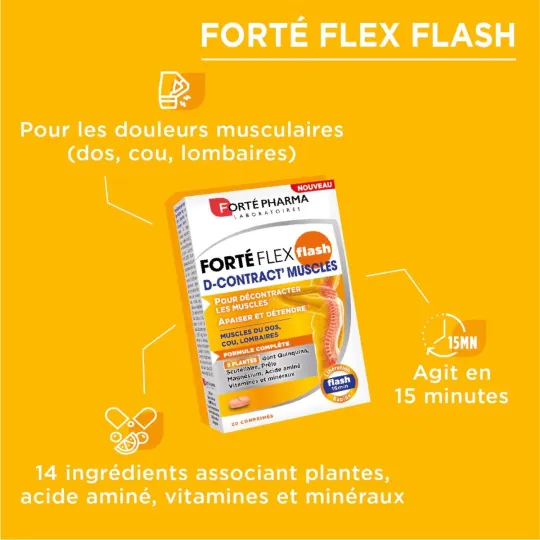 Forté Pharma FortéFlex Flash D-contract Muscles 20 comprimés Forté Pharma FortéFlex Flash D-contract Muscles 20 comprimés