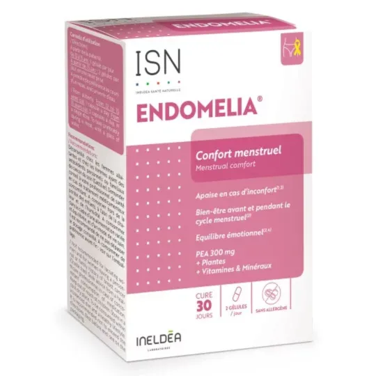 ISN Endomelia Confort Menstruel 60 Gélules Végétales