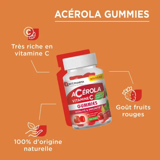 Forté Pharma Acérola Gummies 60 Gommes