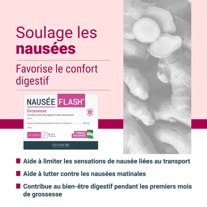 Densmore Nausée Flash Grossesse 20 gélules Densmore Nausée Flash Grossesse 20 gélules