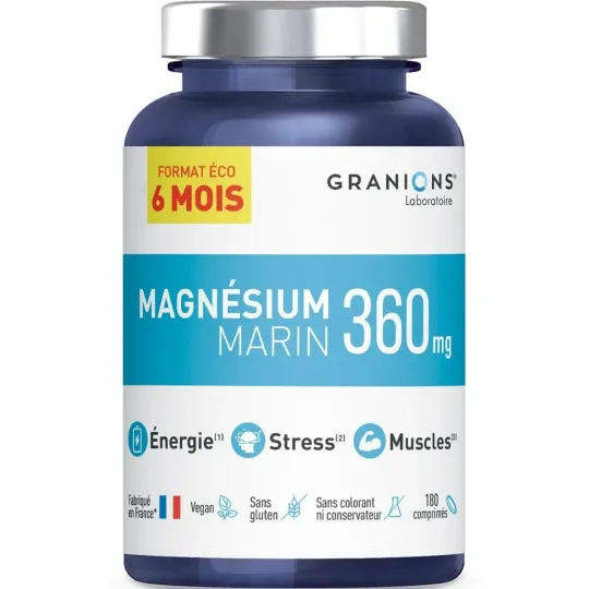 Granions Magnésium Marin 360mg 180 Comprimés Granions Magnésium Marin 360mg 180 Comprimés