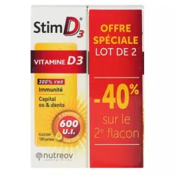 Nutreov StimD3 600UI 2X20ml -40% sur 2ème Flacon