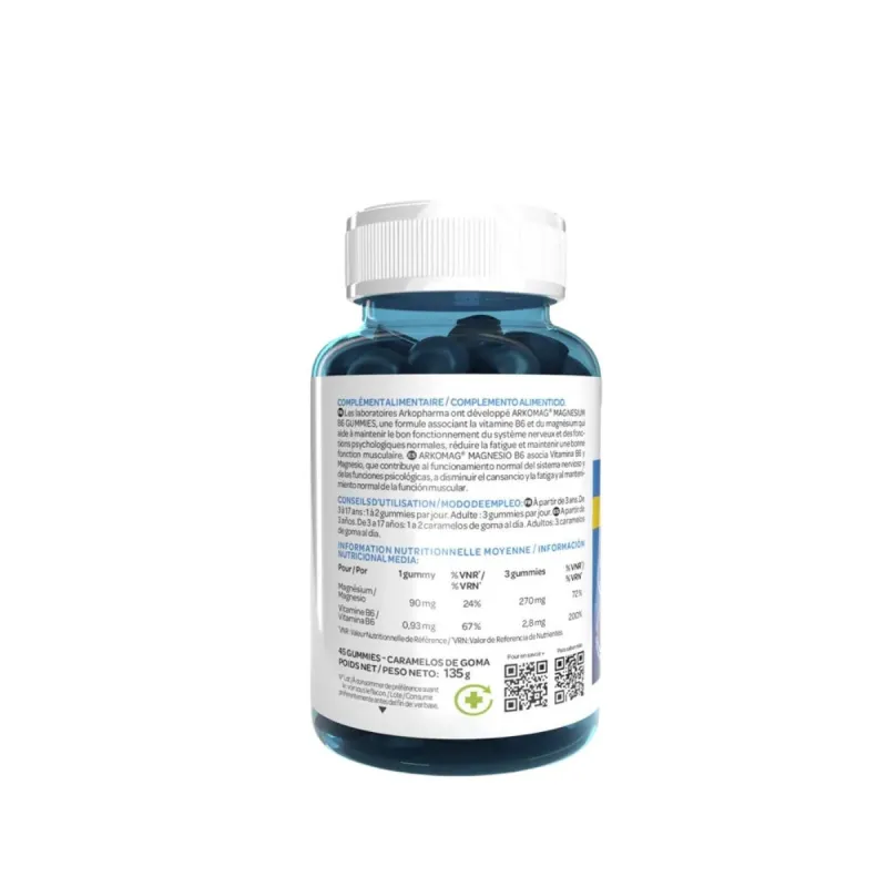 Arkopharma Arkomag Magnésium B6 45 gummies