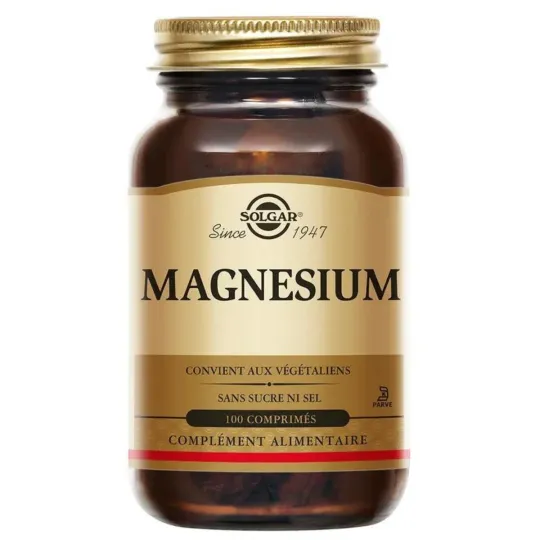 Solgar magnésium Bisglycinate 100 comprimés Solgar magnésium Bisglycinate 100 comprimés