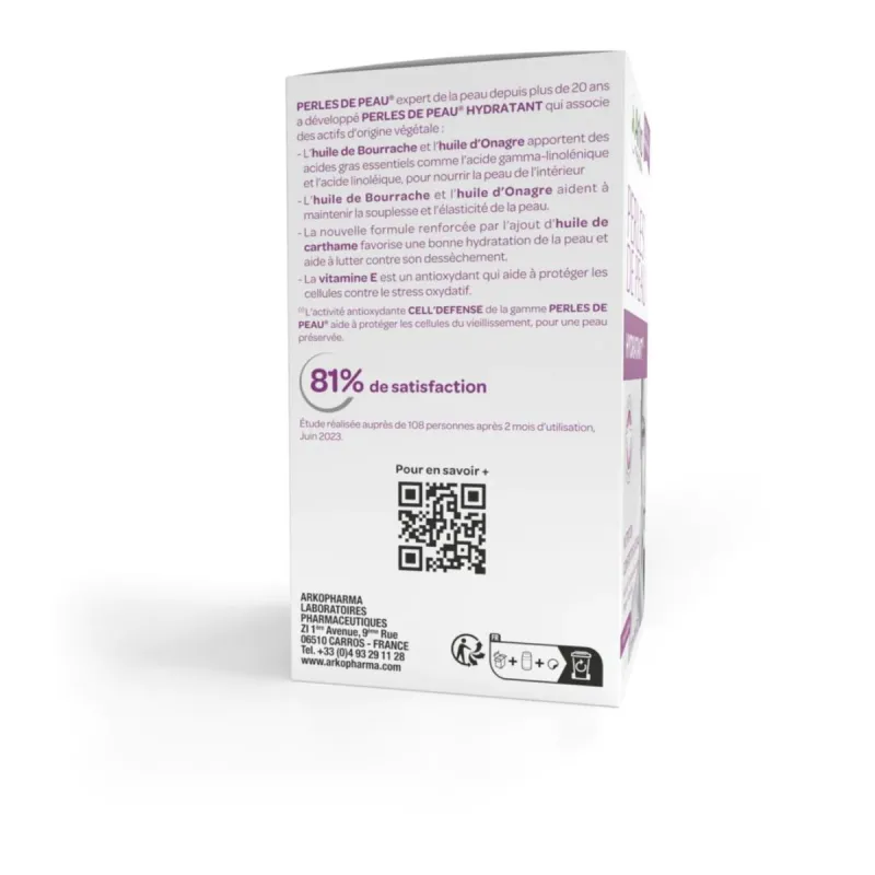 Arkopharma Perles de Peau Hydratant 180 capsules