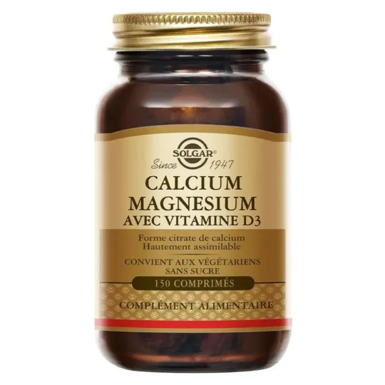 Solgar Calcium magnesium avec vitamine d3 150 cpr Solgar Calcium magnesium avec vitamine d3 150 cpr
