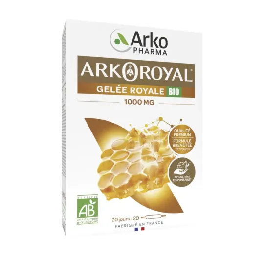 Arkopharma Arkoroyal Gelée Royale 1000mg Bio 20 Ampoules de 10ml