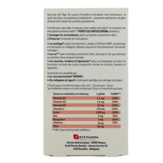 Forté Pharma Forté Flex Articulations 30 gélules Forté Pharma Forté Flex Articulations 30 gélules