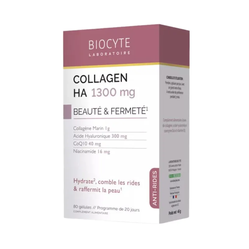 Biocyte Collagen HA 1300mg 80 gélules Biocyte Collagen HA 1300mg 80 gélules