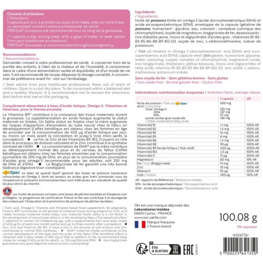 ISN Fertilia Grossesse 90 Capsules