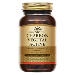 Solgar charbon végétale active 100 gelules