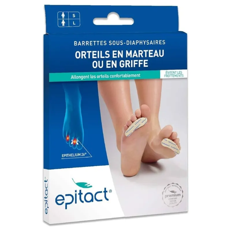 Epitact Barrettes Sous Diaphysaires pour Orteil en Marteau ou en Griffe Taille L