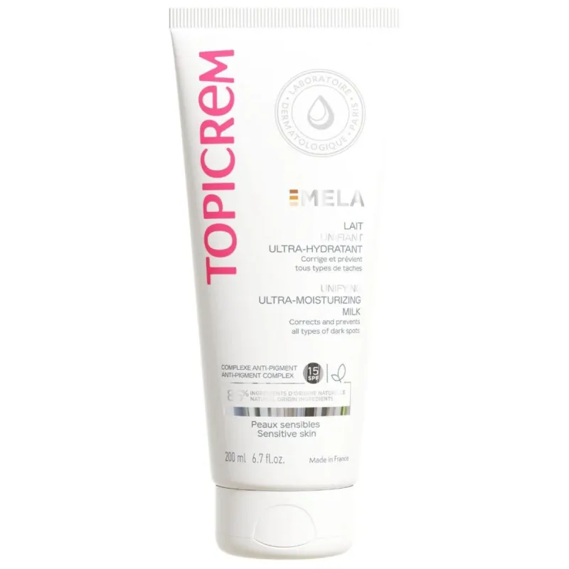 Topicrem Mela Lait Unifiant Ultra-hydratant SPF15 200ml Topicrem Mela Lait Unifiant Ultra-hydratant SPF15 200ml