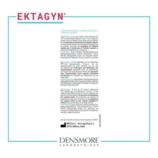 Densmore Ektagyn Vaginale Gel Vaginal 30ml Densmore Ektagyn Vaginale Gel Vaginal 30ml