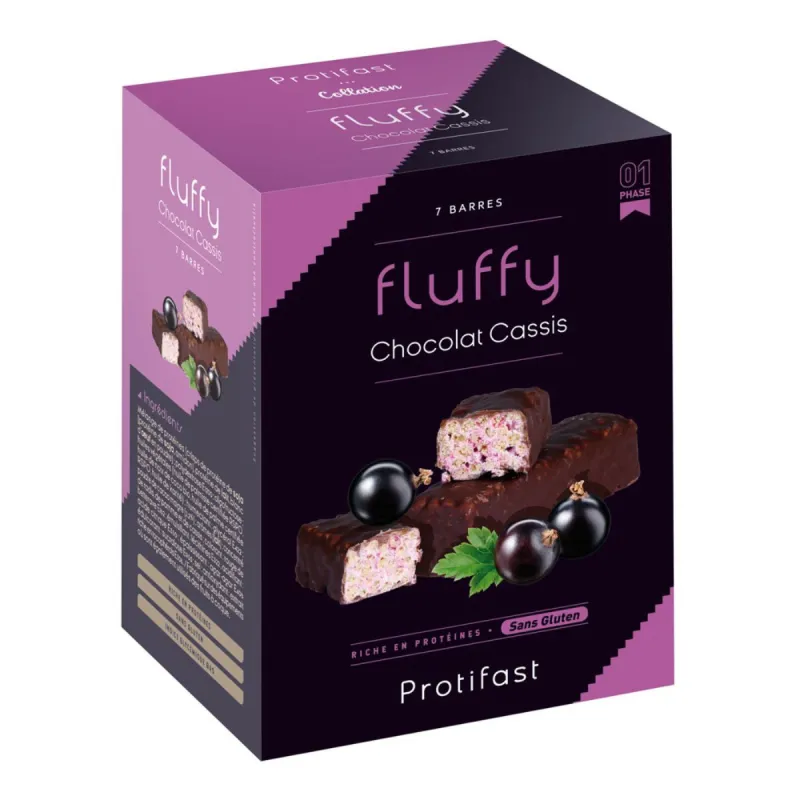 Protifast Fluffy Chocolat Cassis 7 Barres Protifast Fluffy Chocolat Cassis 7 Barres
